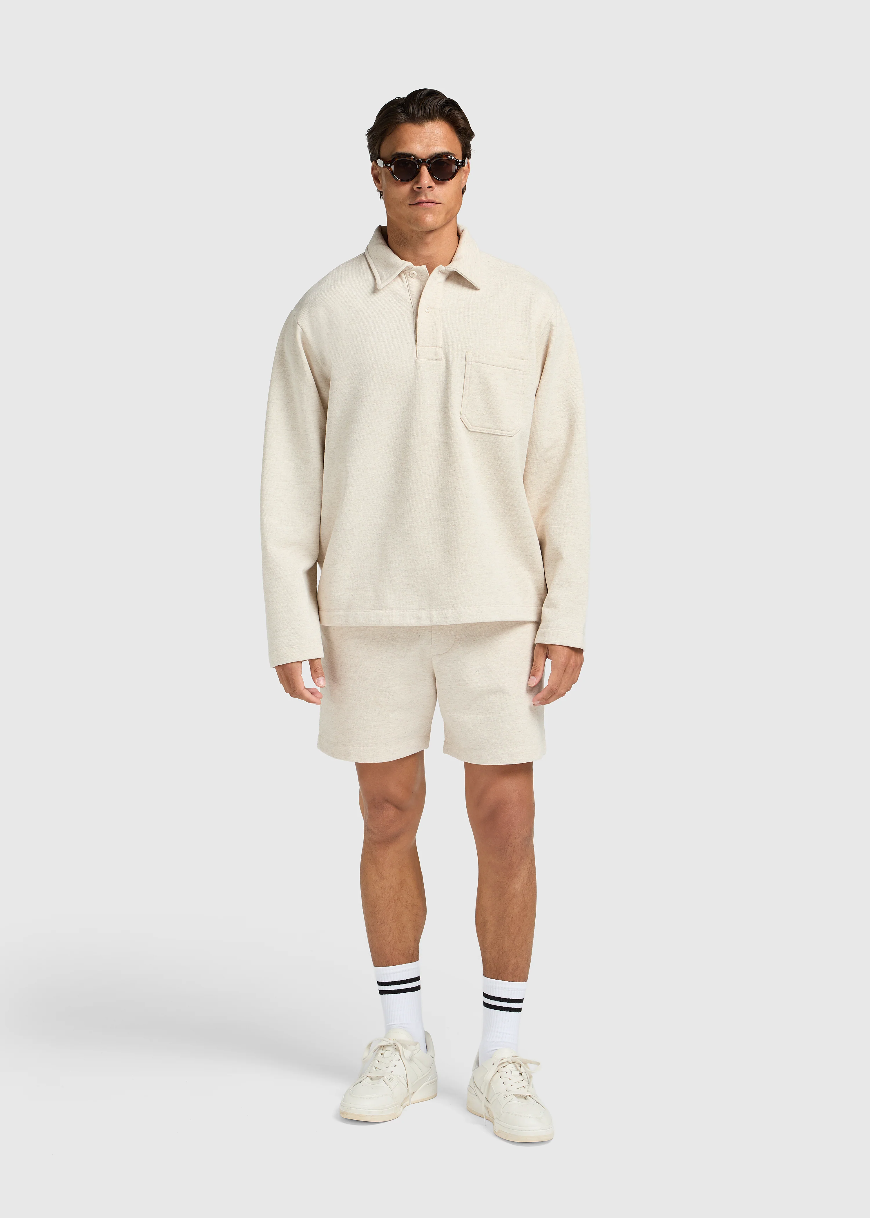 Vintage Washed Pocket Polo - Sand - Image 5