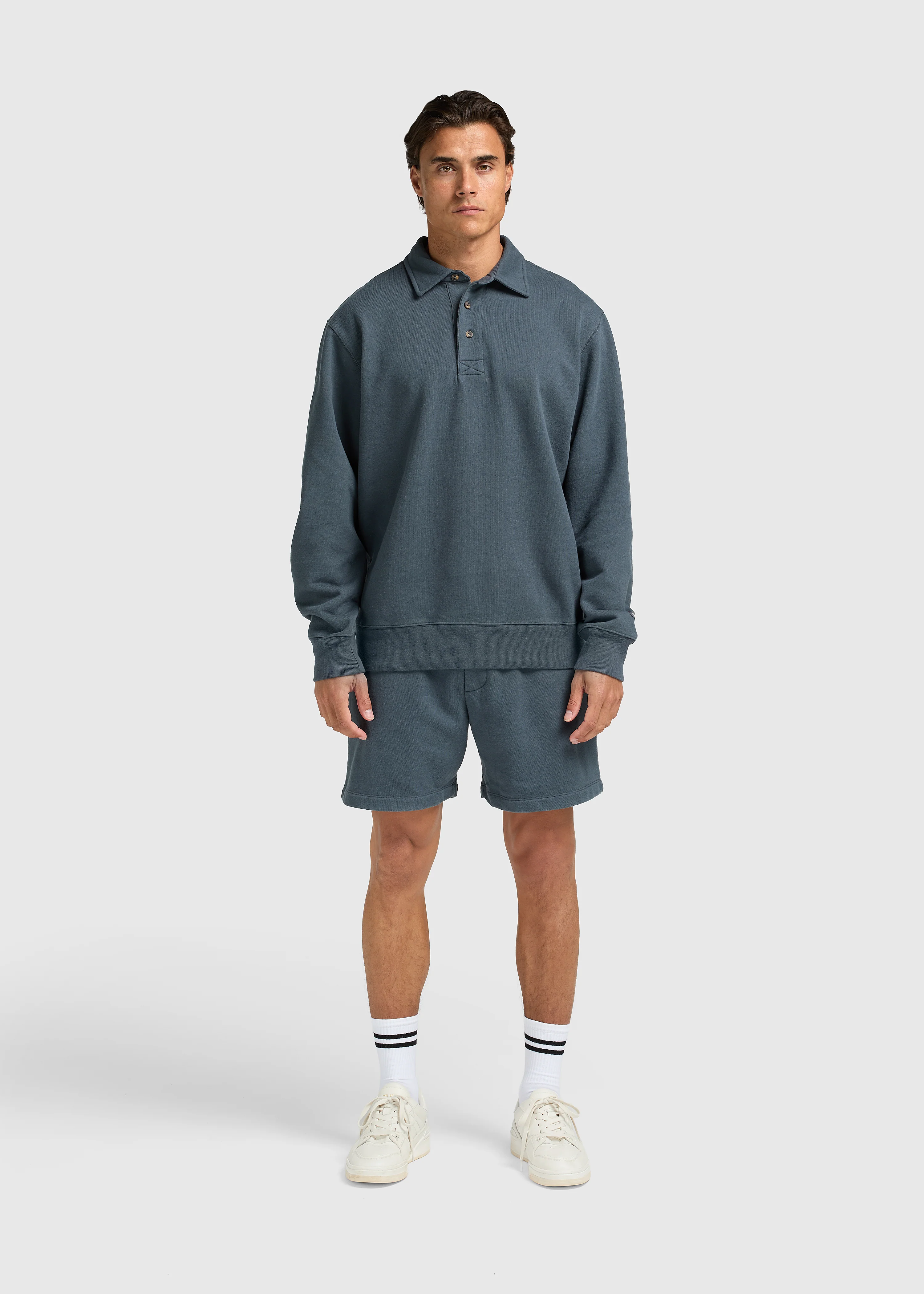 Vintage Washed Sweat Short - Ombre Blue - Image 5