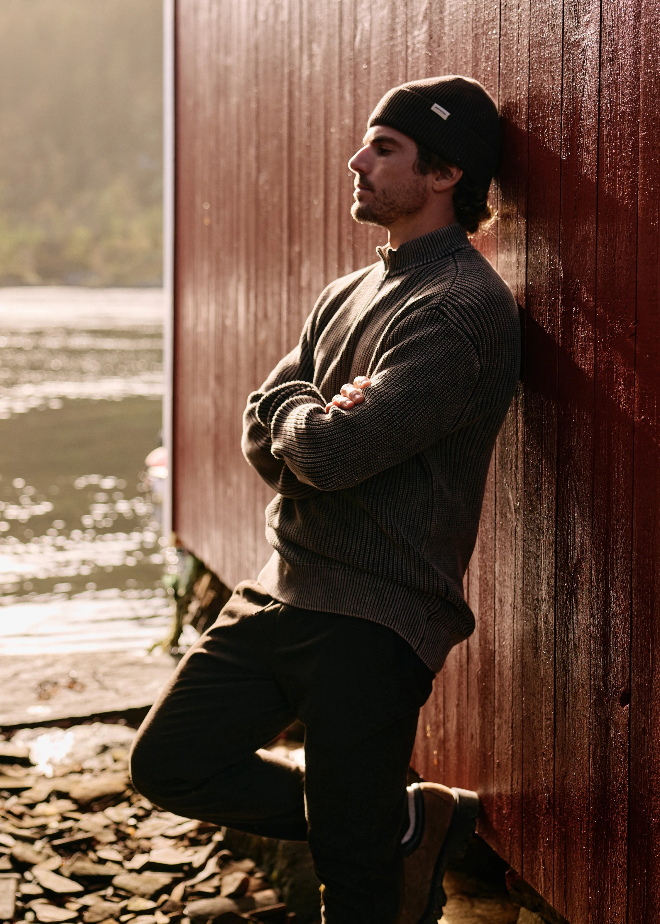 Washed Half Zip Knit - Acid Wash - Image 4