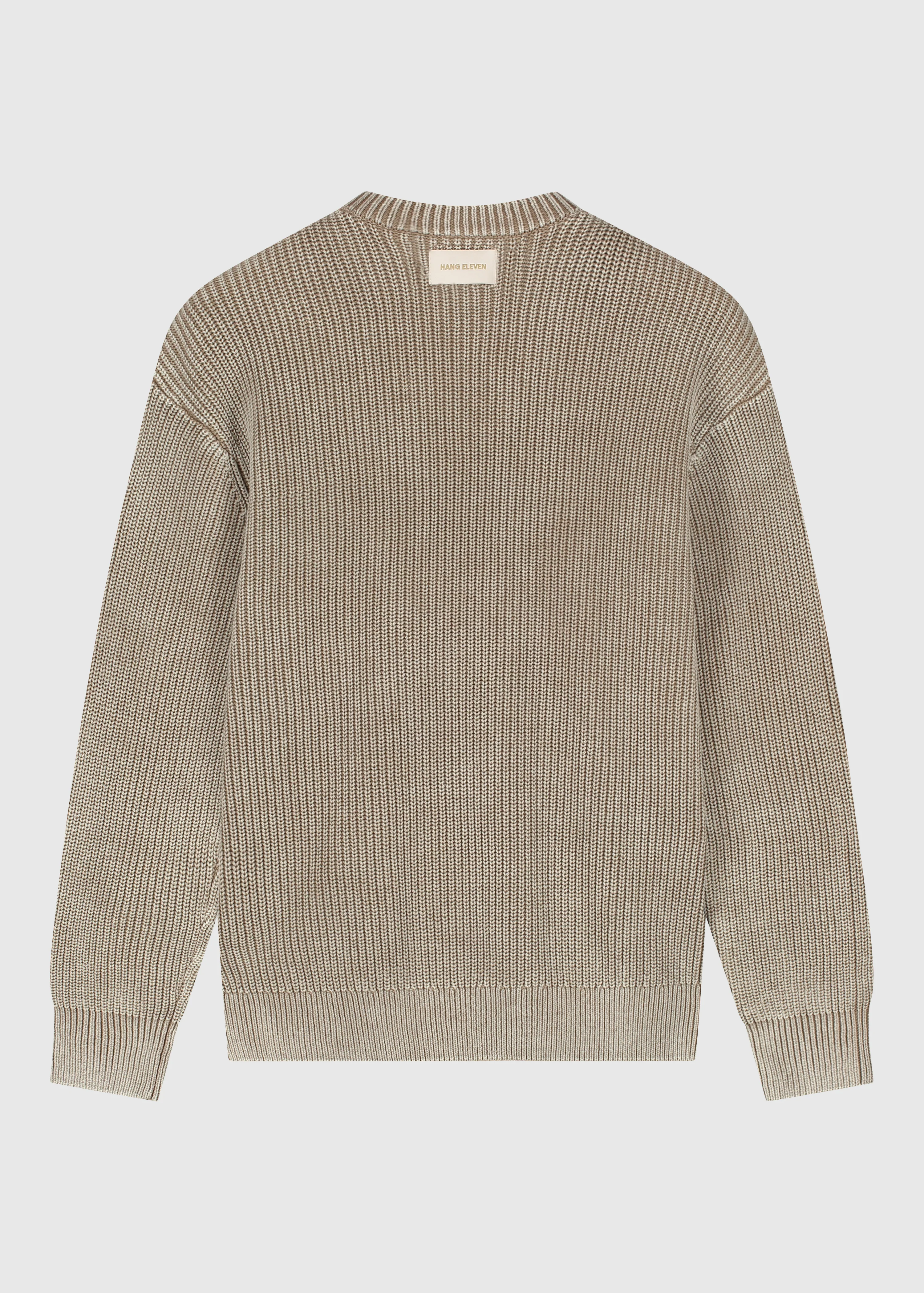 Washed Knit Crewneck - Dark Sand - Image 4
