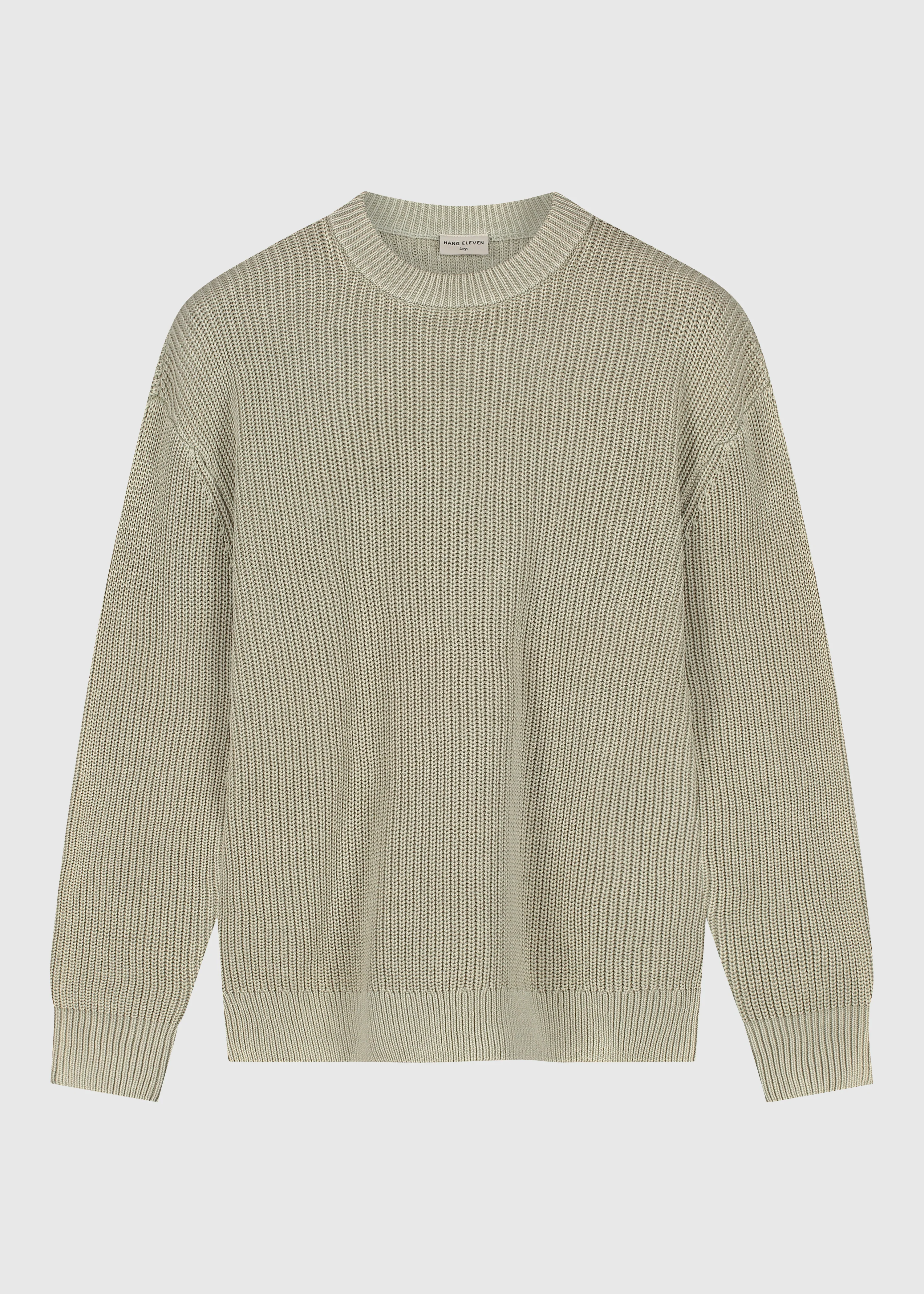 Washed Knit Crewneck - Slate Green - Image 5