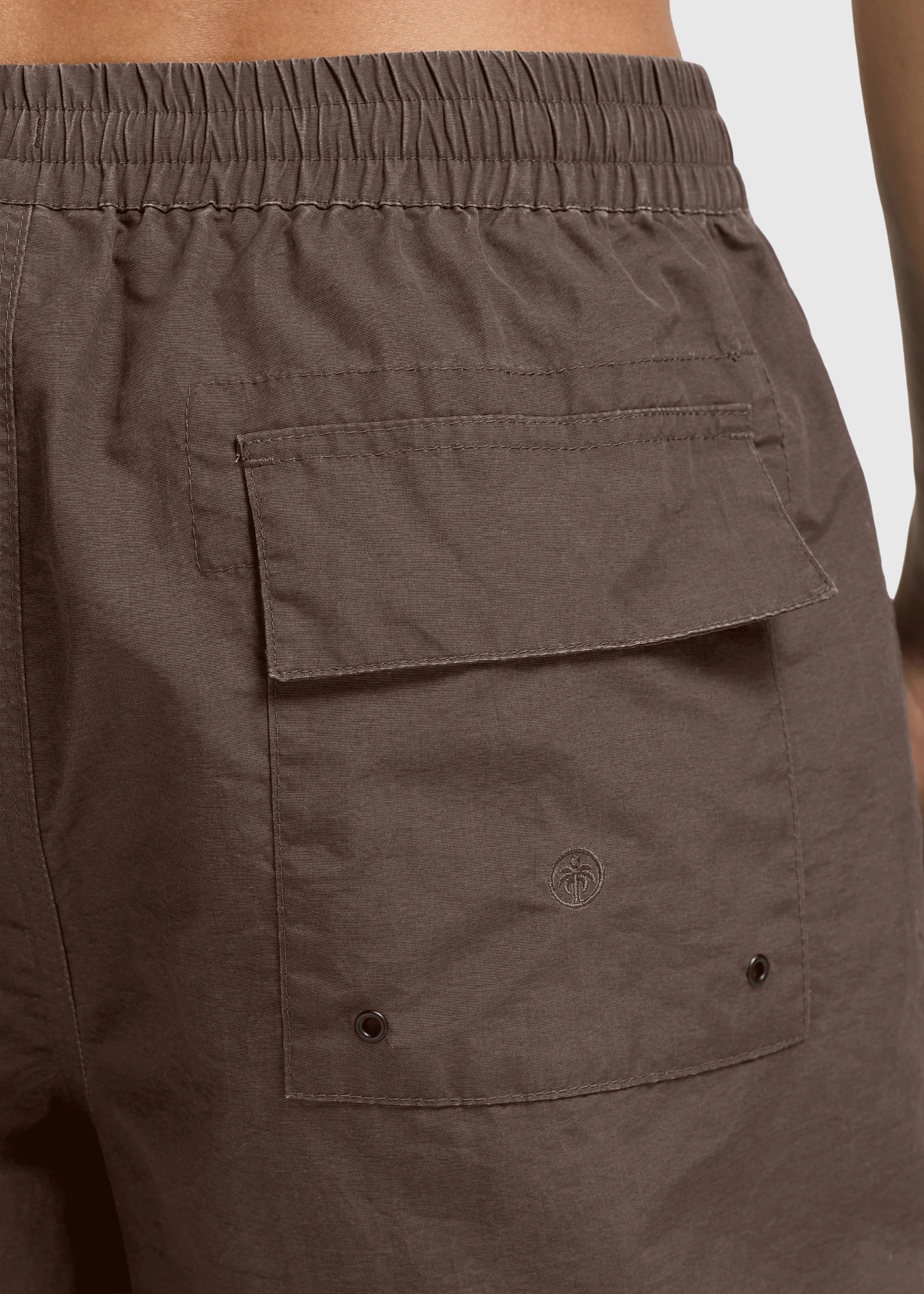 Washed Beach Short - Chocolate Brown - Image 5