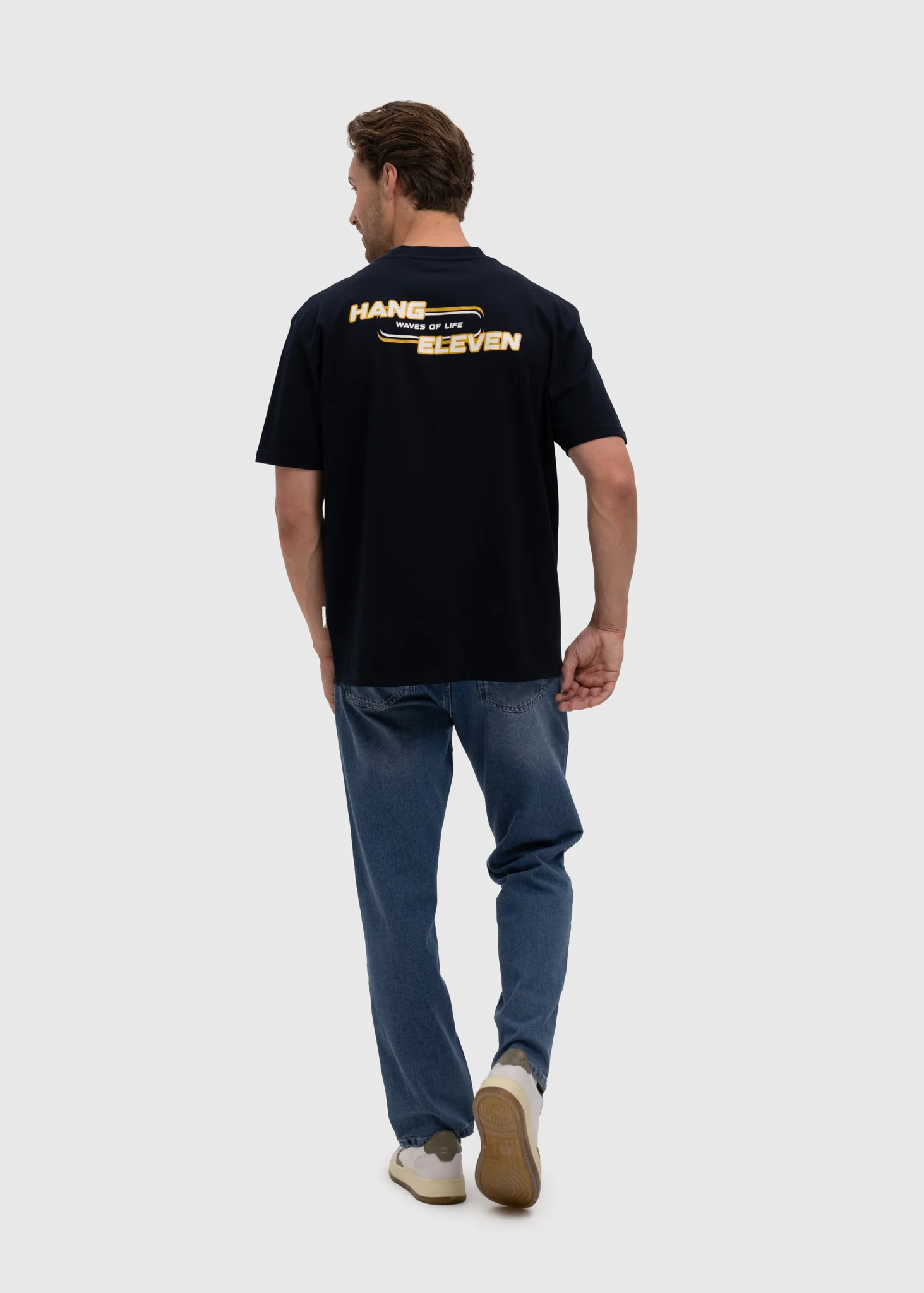 Waves Of Life Tee - Navy Blue - Image 5